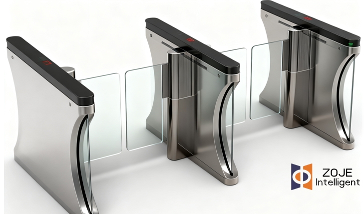 O que constitui a arquitetura central e os módulos operacionais de um portão giratório anticolisão?